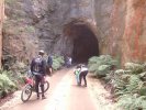 First tunnel: Lights gentle men.