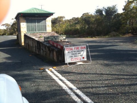 Total Fireban / trail closure at NP's (20/11/09)