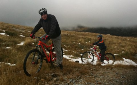 Family ride on Mt Kosciuszko....