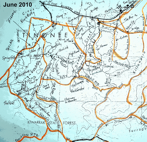 Kiwarrak Single Track Map