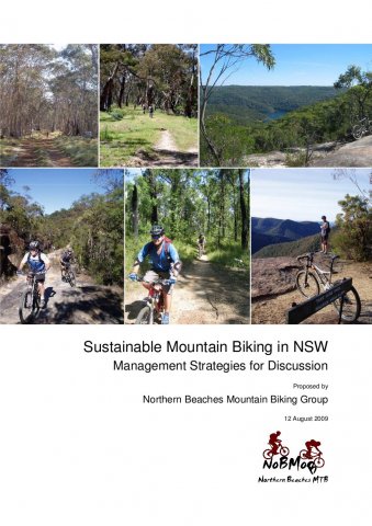 Sustainable Mountain Biking in NSW - Management Strategies for NPWS Discussion (cover)