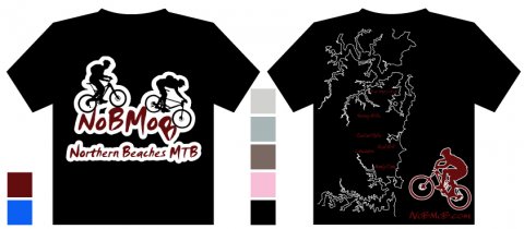 Shirt (black with white/red print)